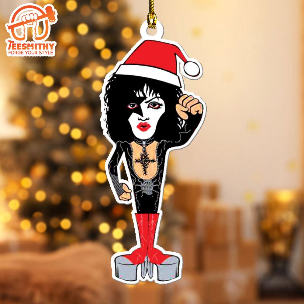 Merry Christmas Kiss Band Custom Shape 2-sided Acrylic Ornament