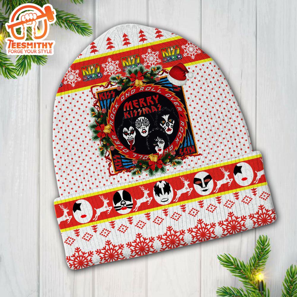 Merry Christmas Kiss Band Rock And Roll Beanie Hat