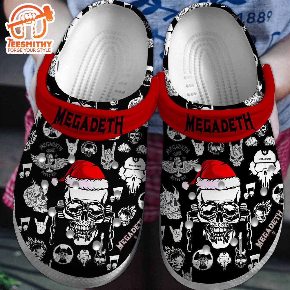 Merry Christmas Megadeth Music Clogs Shoes For Men Women and Kids