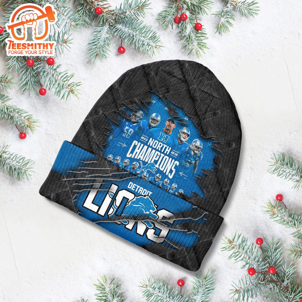 Merry Christmas Merry Christmas Detroit Lions Beanie Hat