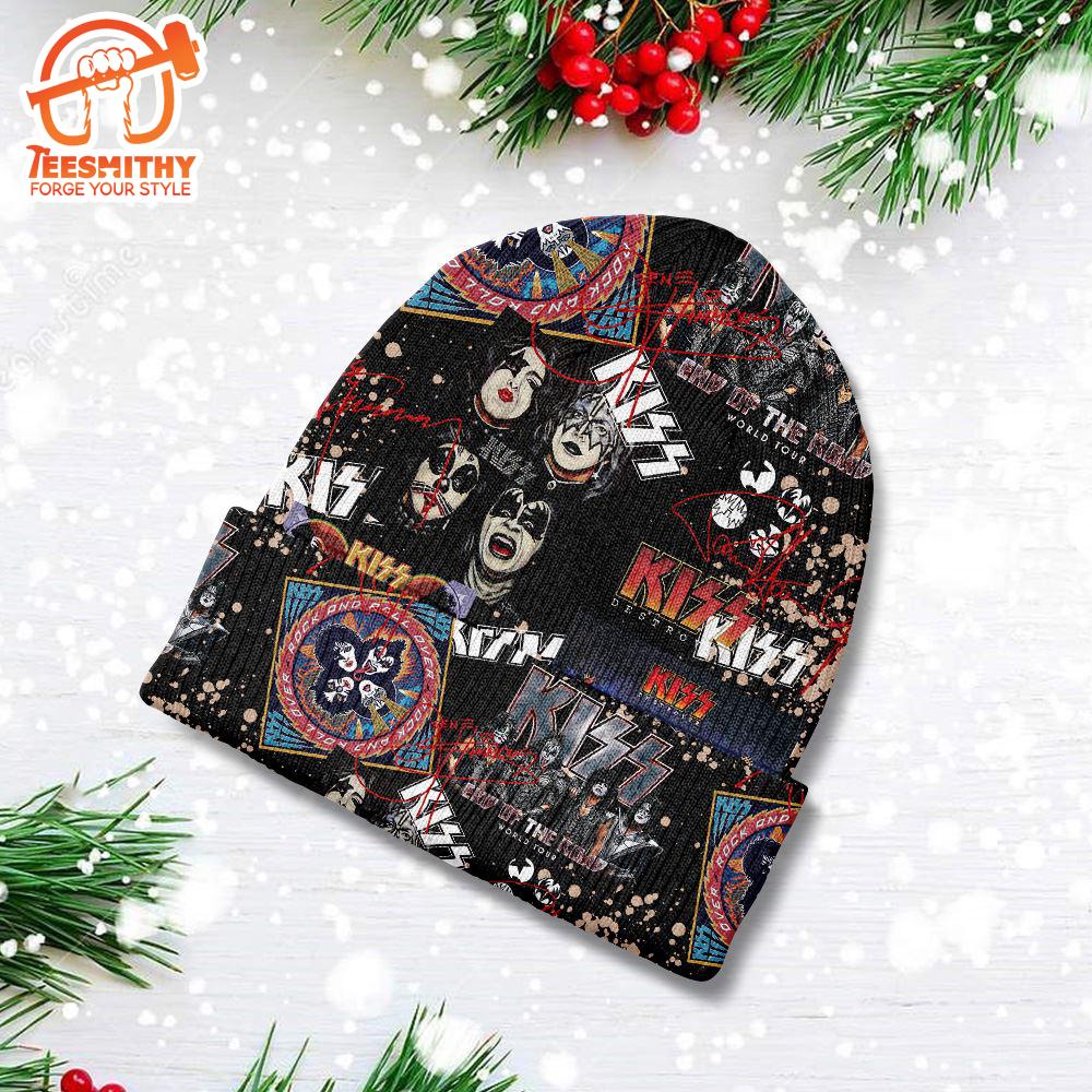 Merry Christmas Merry Christmas Kiss Band Beanie Hat