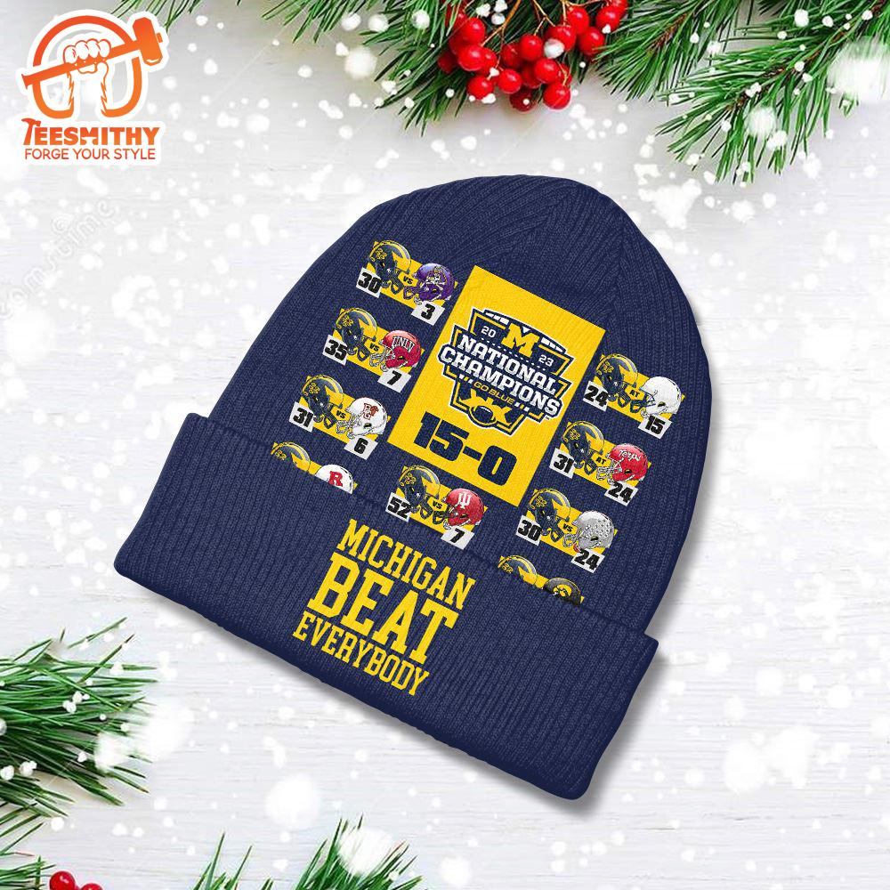 Merry Christmas Merry Christmas Michigan Wolverines Football Beanie Hat