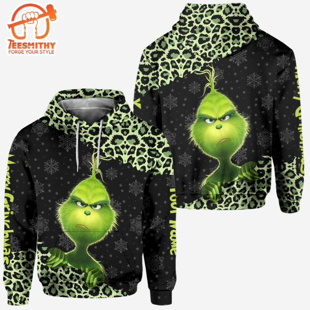 Merry Christmas - Personalized Grinch Christmas Stole Hoodie and Leggings