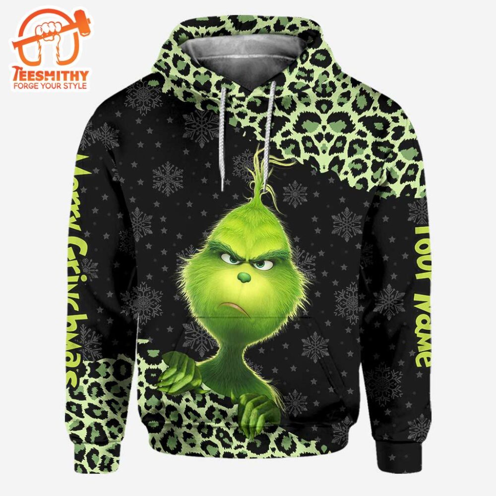 Merry Christmas – Personalized Grinch Christmas Stole Hoodie and Leggings