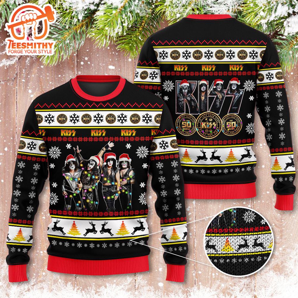 Merry Kissmas For Kiss Band Lovers Christmas 2024 Ugly Sweater