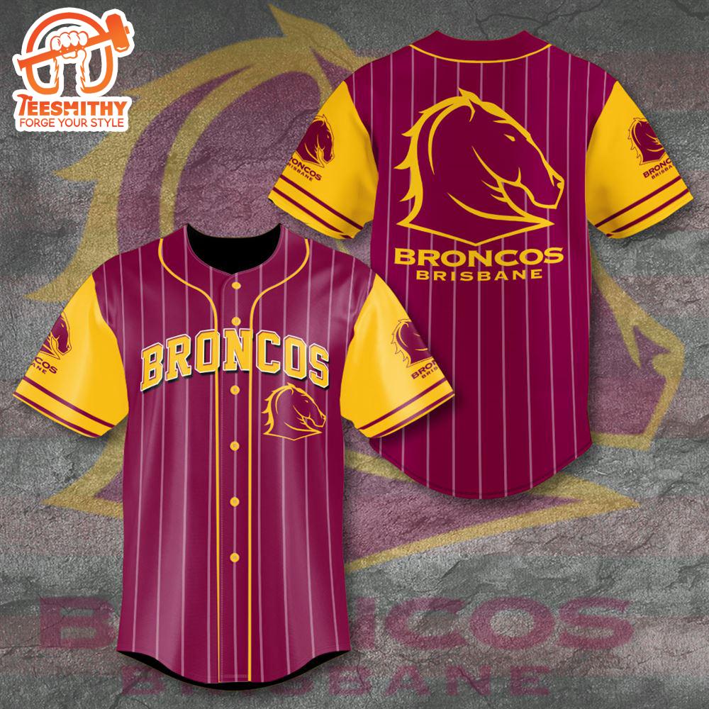 Merry Xmas Brisbane Broncos Baseball Jersey