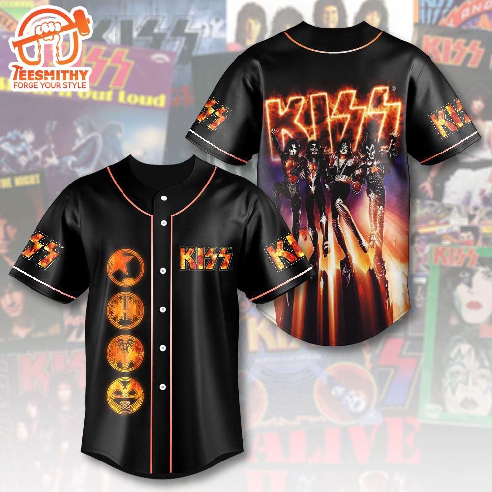 Merry Xmas Kiss Band Baseball Jersey