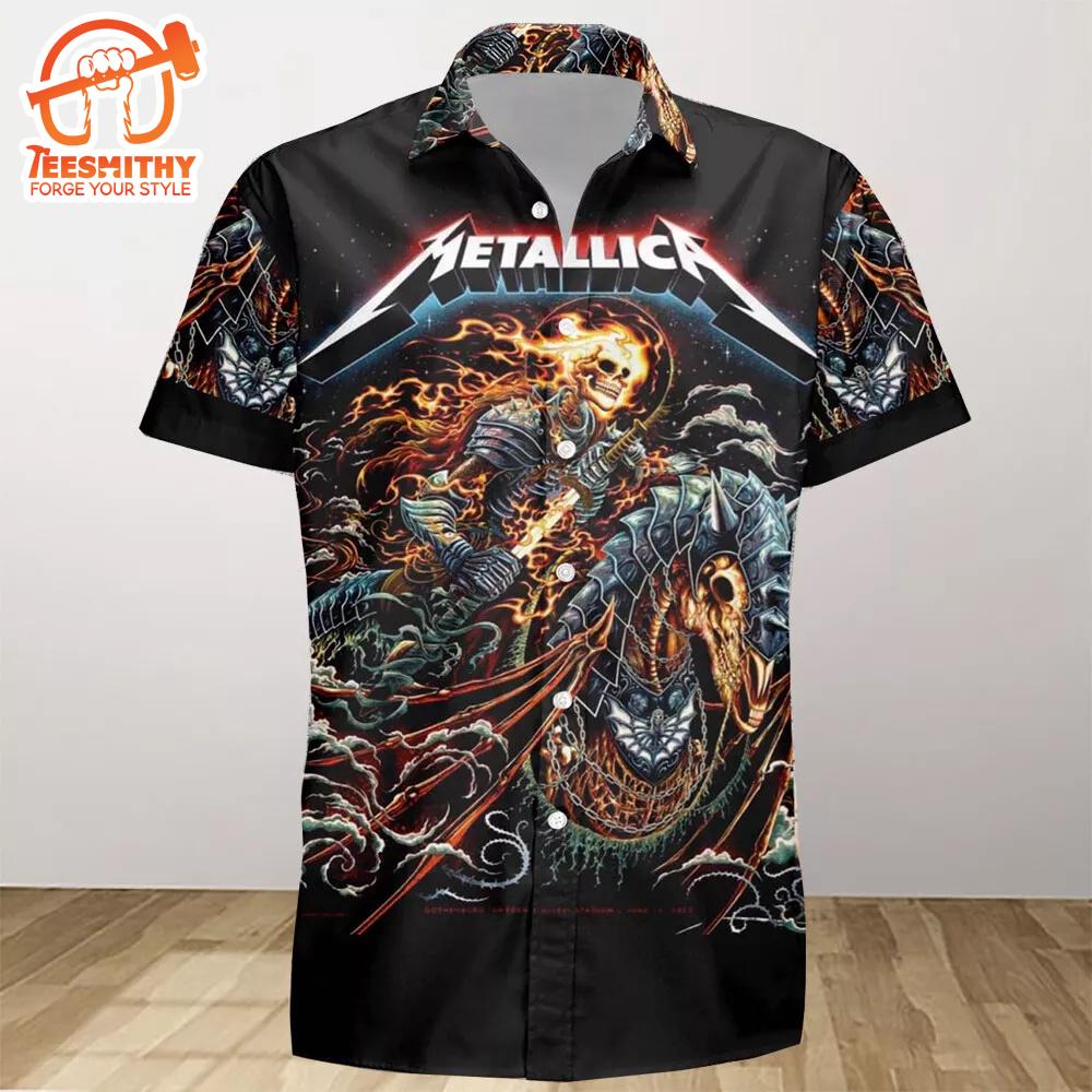 Metallica Gothenburg Sweden M72 World Tour Short Sleeve Aloha Shirt