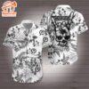 Metallica Rock Band Skull White Short Sleeve Aloha Shirt