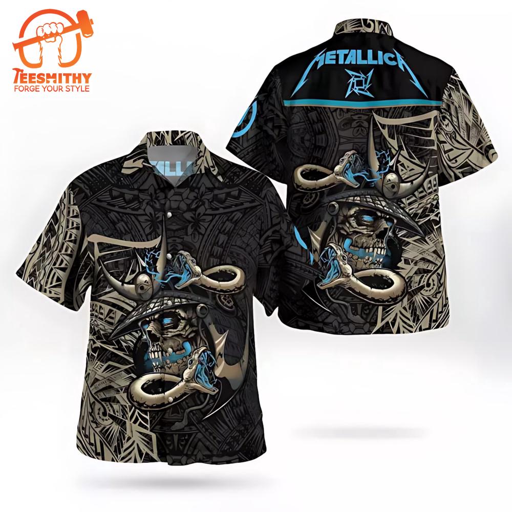 Metallica Samurai Warrior Short Sleeve Aloha Shirt