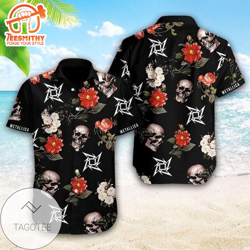 Metallica Skull All Over Print Summer Hawaiian Beach Shirt