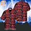 Metallica Sunset Skulls Black And Red Short Sleeve Aloha Shirt