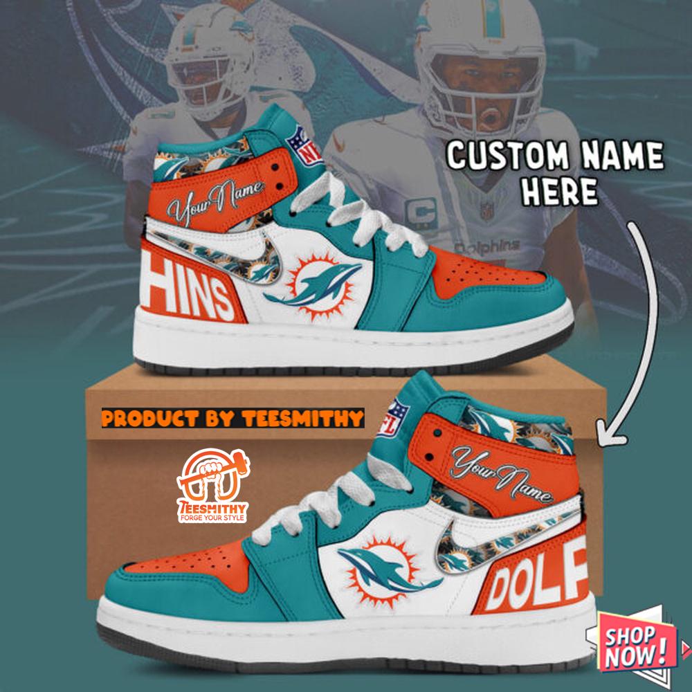 Miami Dolphins Air Jordan 1 Shoes