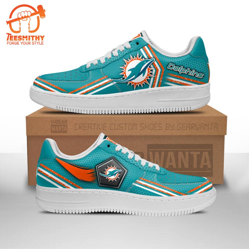 Miami Dolphins Air Sneakers Custom Force Shoes For Fans  Gift For Christmas