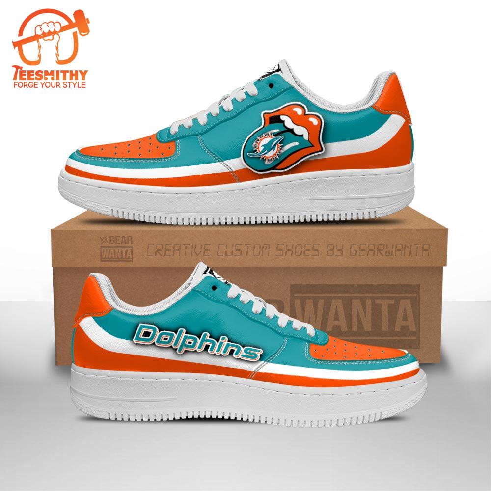 Miami Dolphins Air Sneakers Custom Force Shoes Sexy Lips For Fans  Gift For Christmas