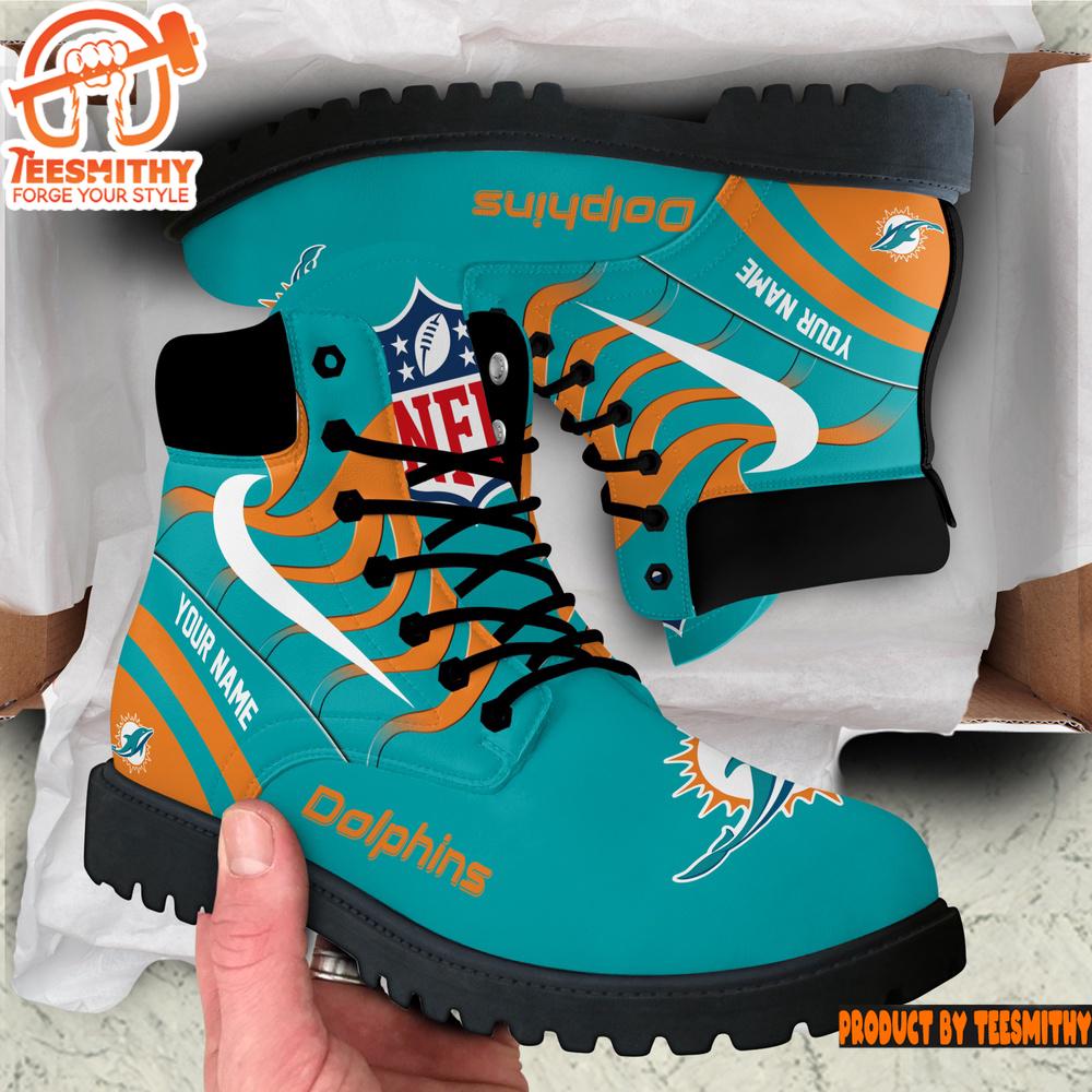 Miami Dolphins Custom Boots Shoes Idea Gift For Fan