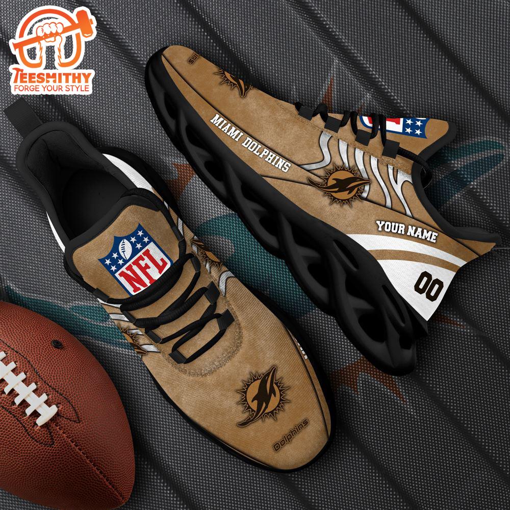 Miami Dolphins NFL Clunky Shoes For Fans Custom Name And Number  Gift Christmas