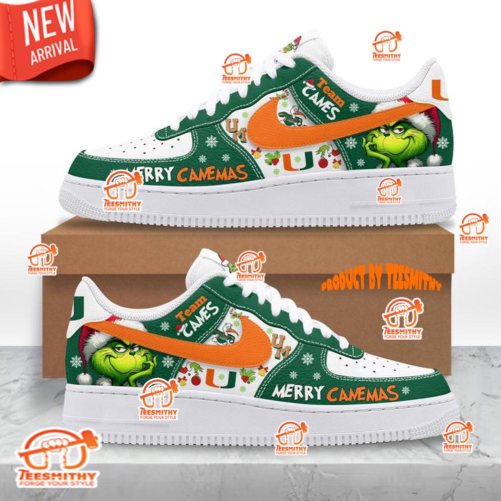 Miami Hurricanes Merry Canemas Air Force 1 Shoes