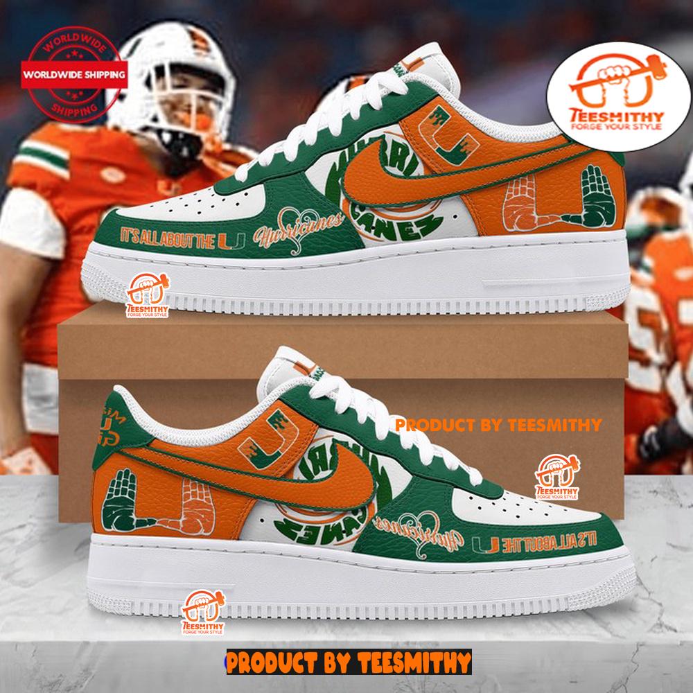 Miami Hurricanes Miami Girl Air Force 1 Shoes