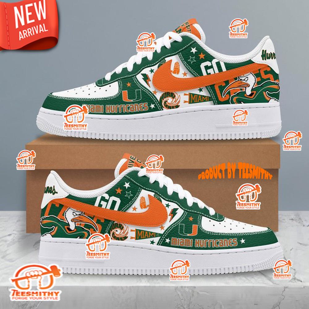 Miami Hurricanes Special Edition Air Force 1 Shoes Sneakers