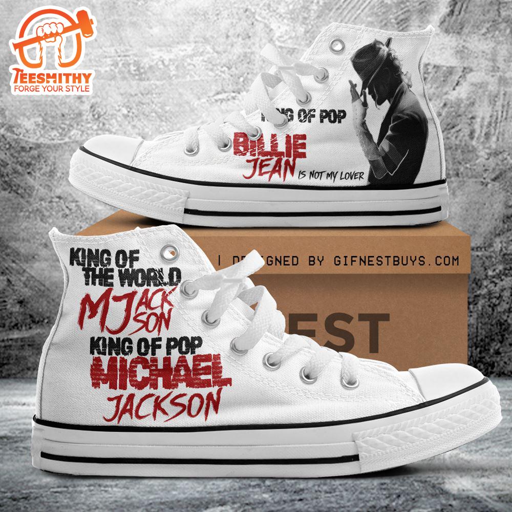 Michael Jackson King Of Pop, Michael Jackson High Top Canvas Shoes