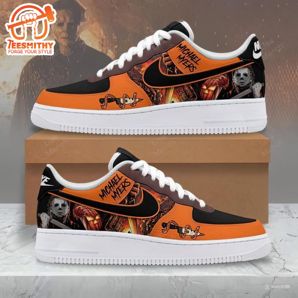 Michael Myers Halloween 2024 Spooky Time Air Force 1 Shoes