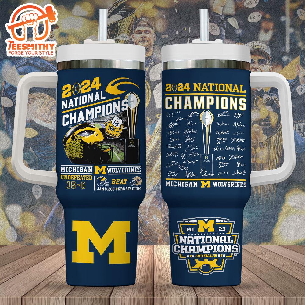 Michigan Wolverines Football 40oz Stanley Tumbler Christmas Tumbler 40OZ