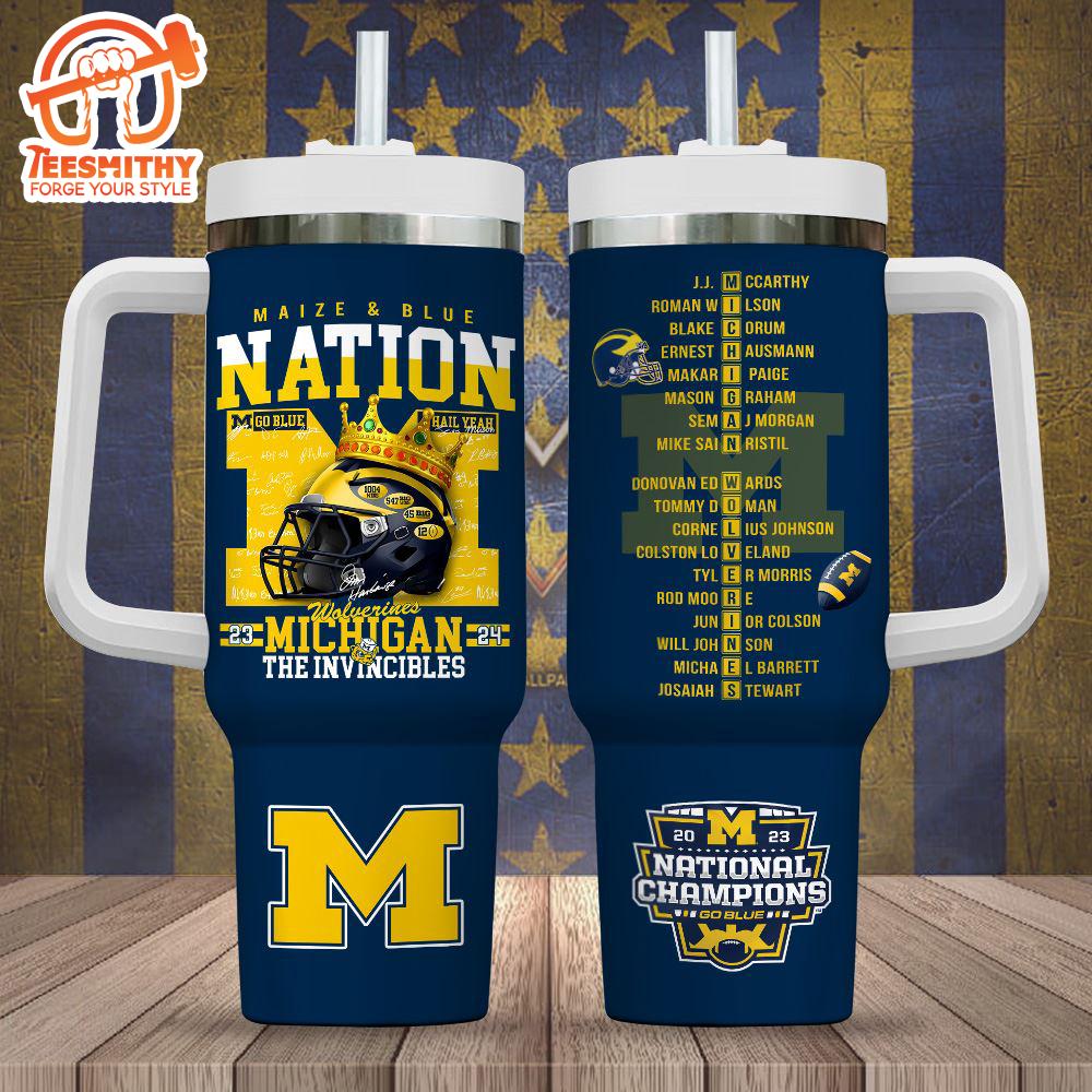 Michigan Wolverines Football 40oz Stanley Tumbler – Trending New Tumbler