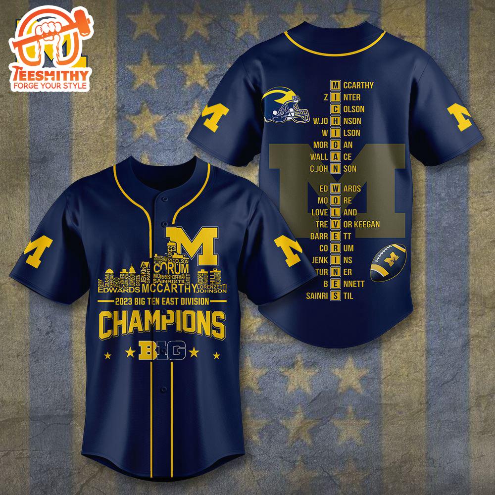 Michigan Wolverines Football Baseball Jersey, For Gift Fans Jersey