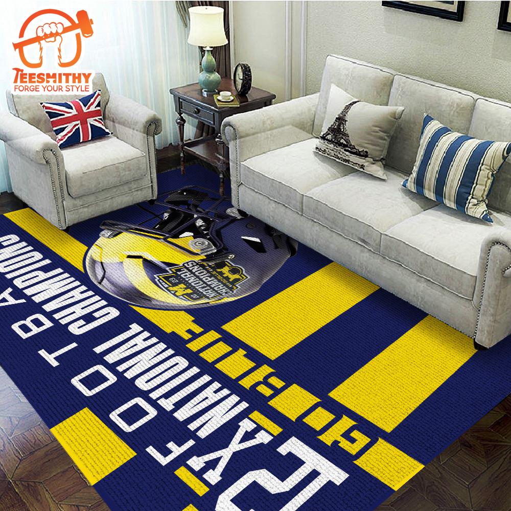 Michigan Wolverines Football Christmas Rug