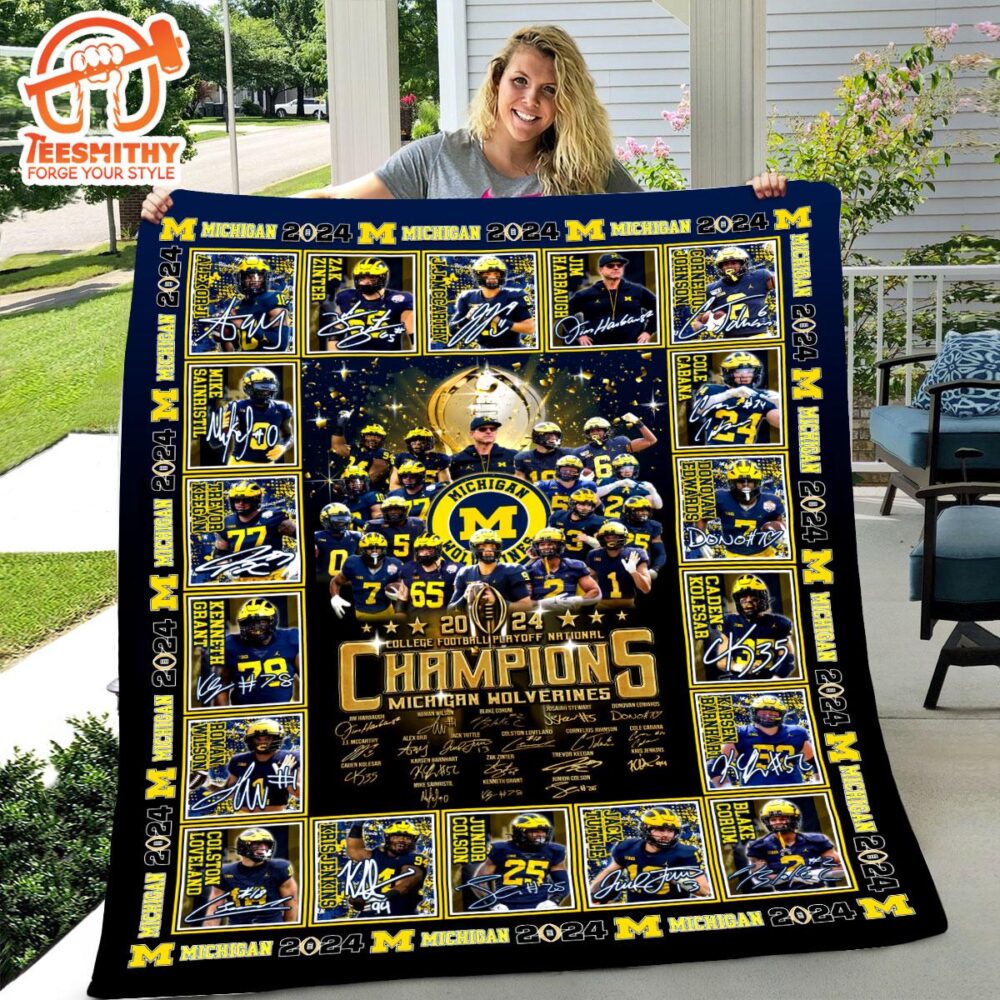 Michigan Wolverines Football Flannel Blanket Christmas For Fan