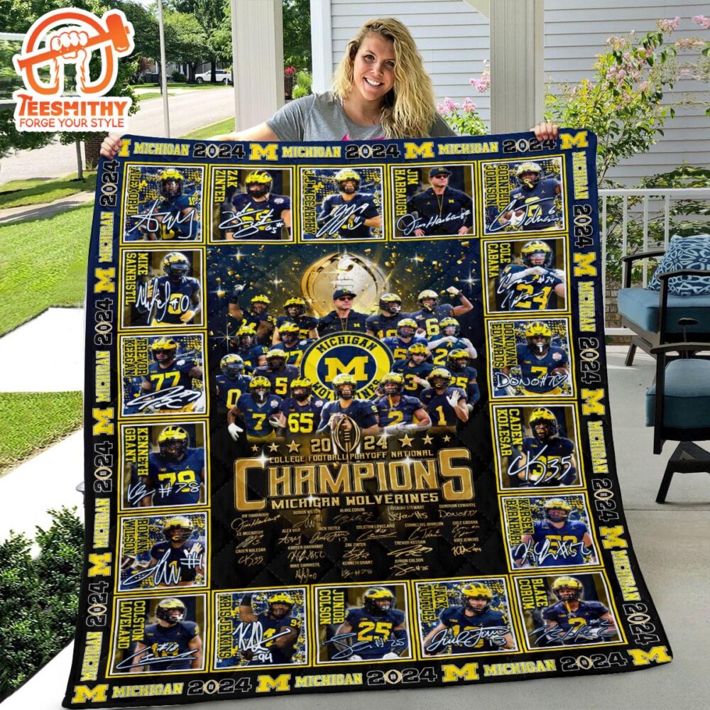 Michigan Wolverines Football Quilt Blankets