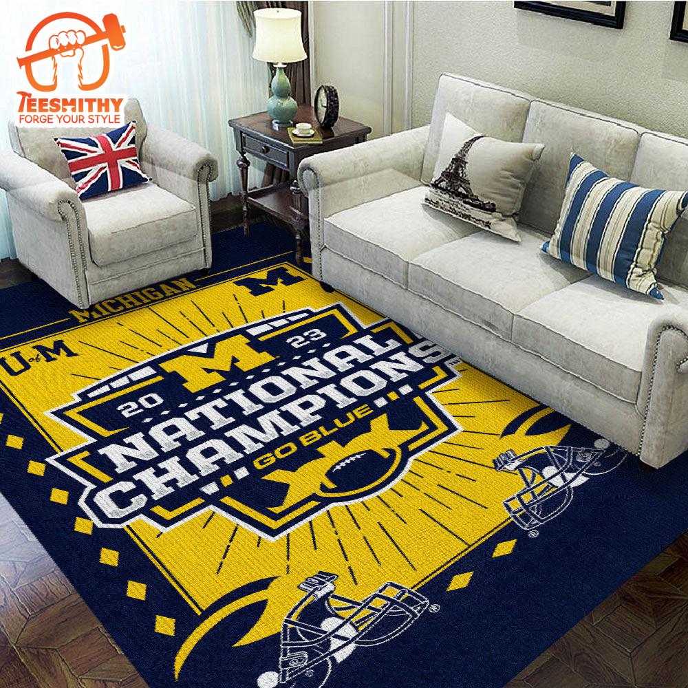 Michigan Wolverines Football Rectangular Rugs