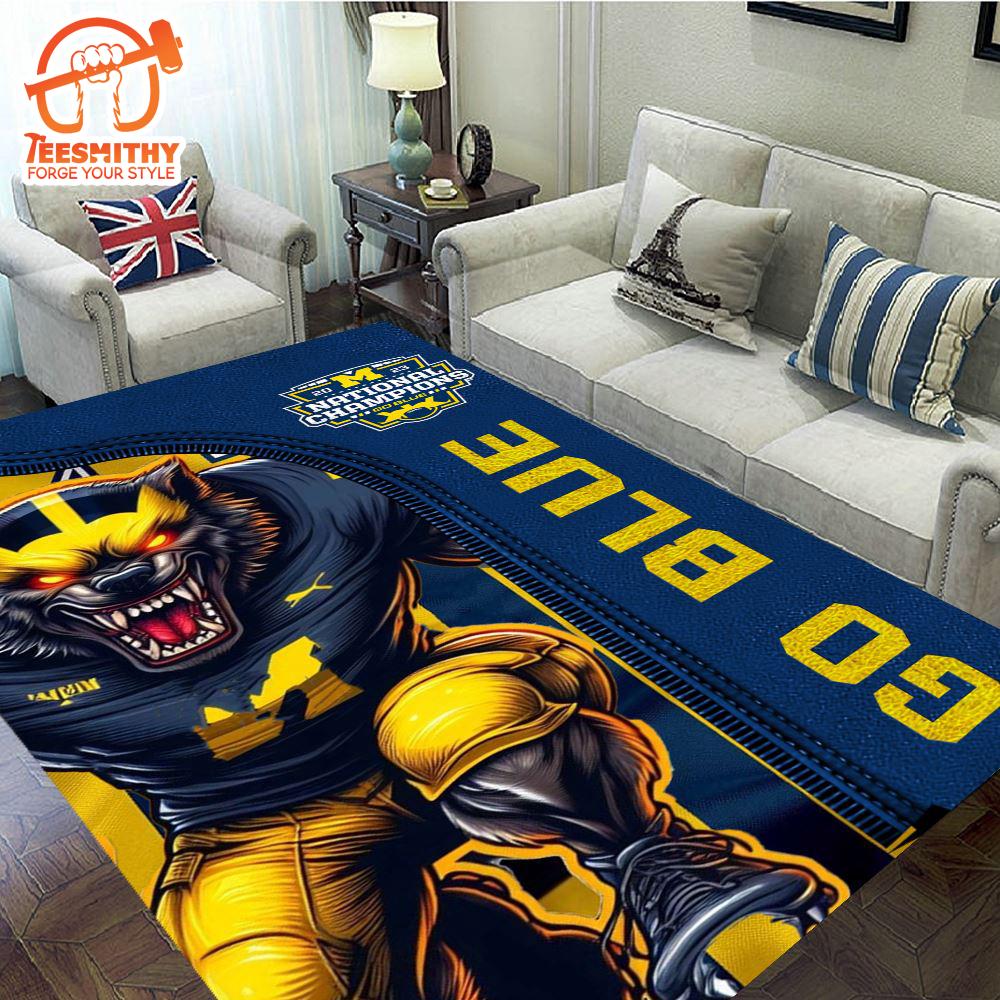 Michigan Wolverines Football Rug Carpet For Fans