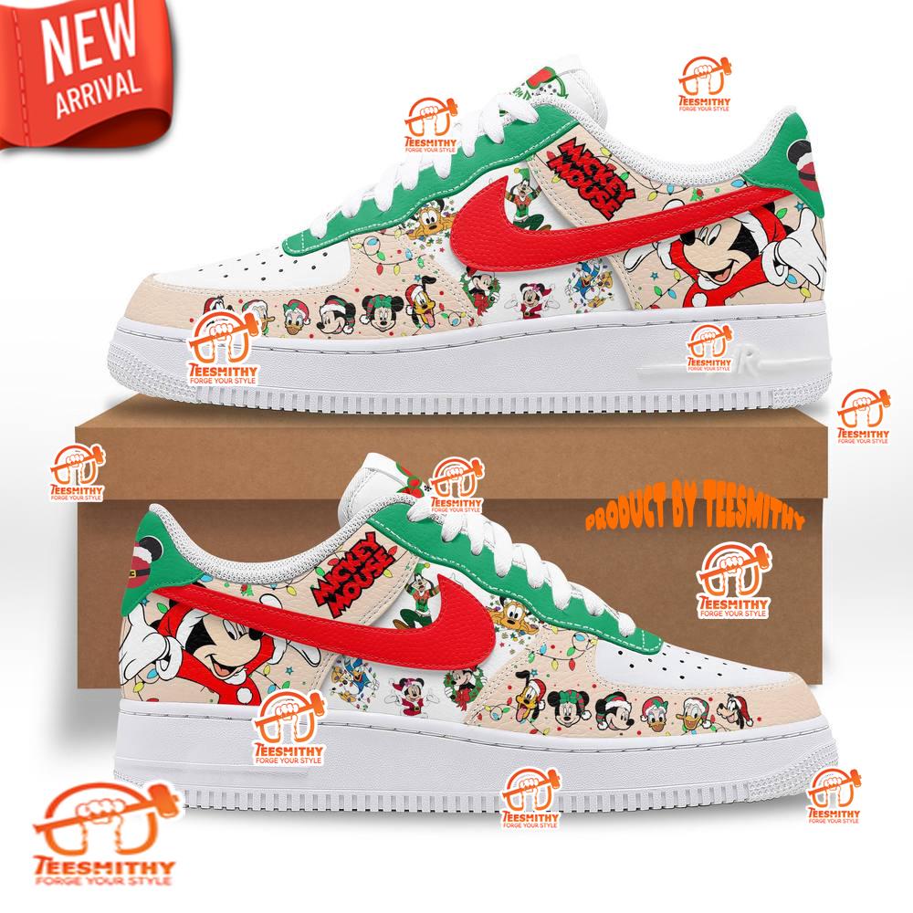 Mickey Mouse Merry Christmas 2024 Limited Edition Nike Air Force 1 Shoes