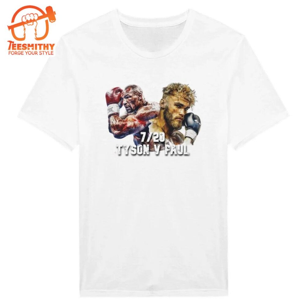 Mike Tyson Vs Jake Paul Unisex White T-Shirt