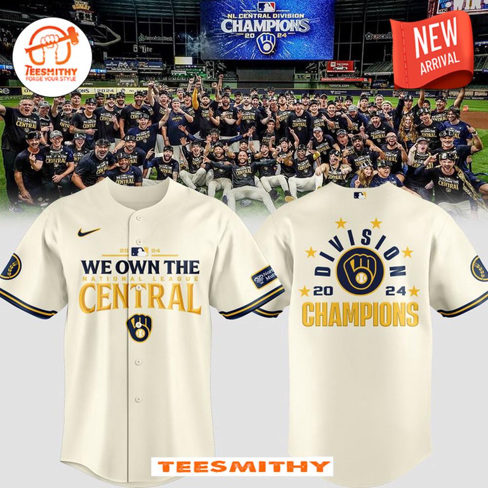 Milwaukee Brewers NL Central Champions Baseball Jersey