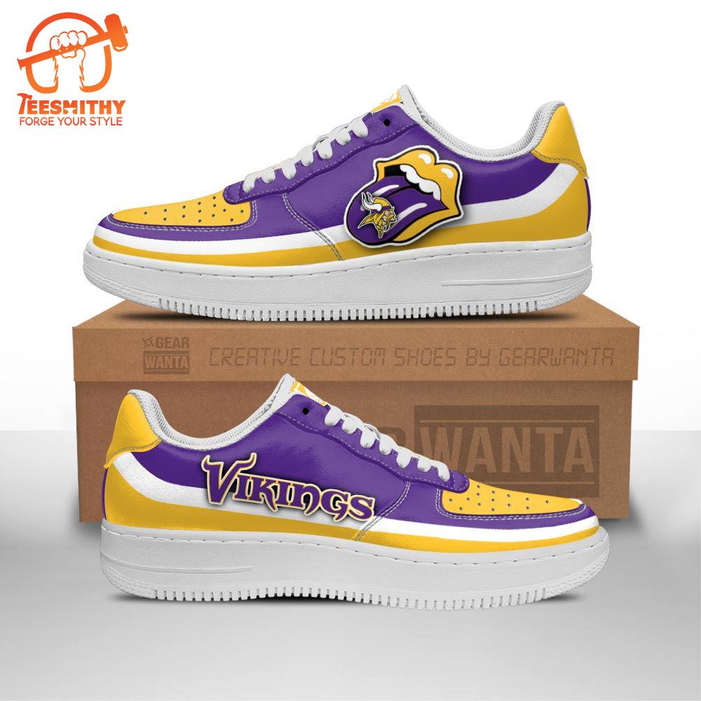 Minnesota Vikings Air Sneakers Custom Force Shoes Sexy Lips For Fans  Gift For Christmas