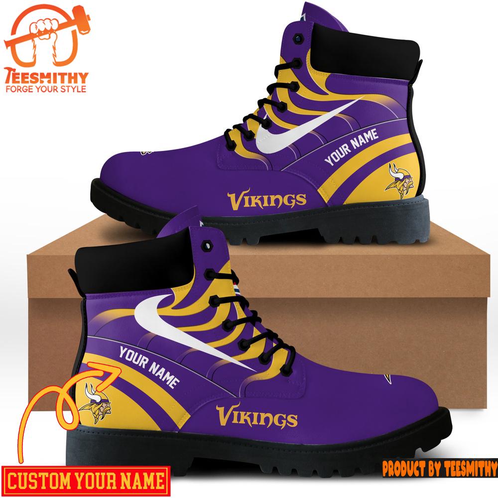 Minnesota Vikings Custom Boots Shoes Idea Gift For Fan