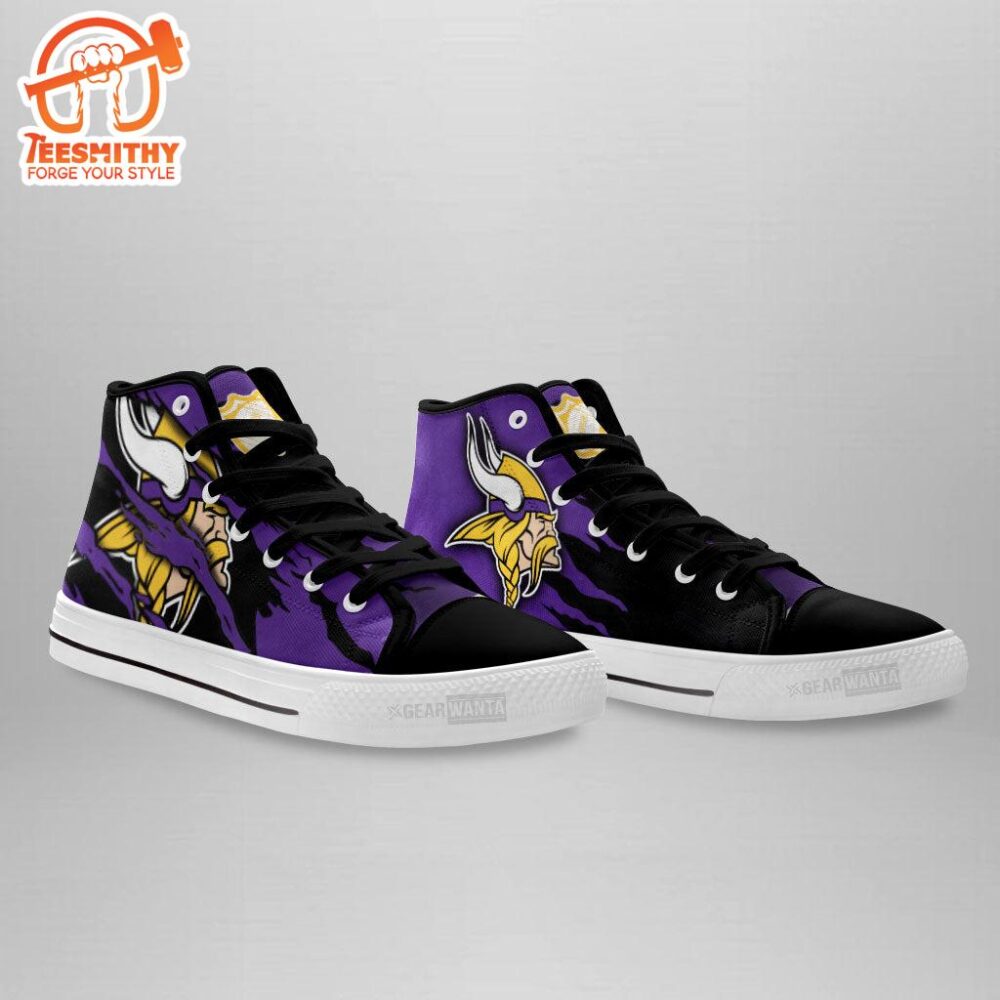 Minnesota Vikings High Top Shoes Custom For Fans