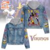 Minnesota Vikings Men’s Premium Hooded Denim Jacket