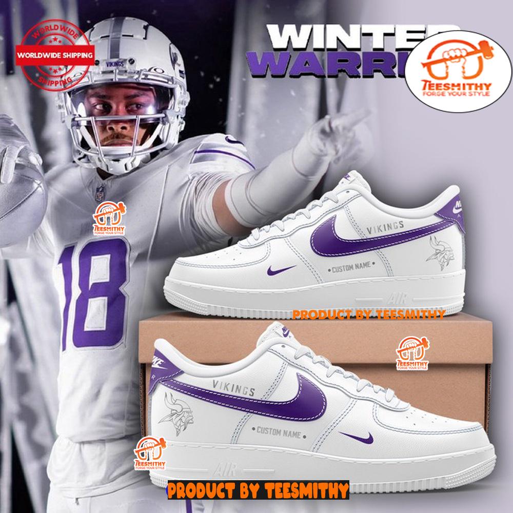 Minnesota Vikings Winter Warrior Limited Edition Air Force 1 Shoes