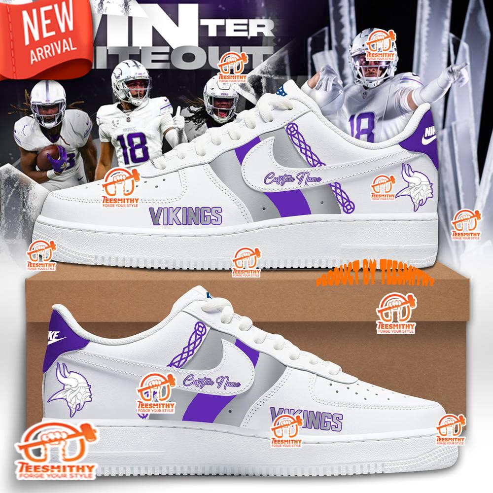 Minnesota Vikings Winter Warrior Whiteout Air Force 1 Shoes