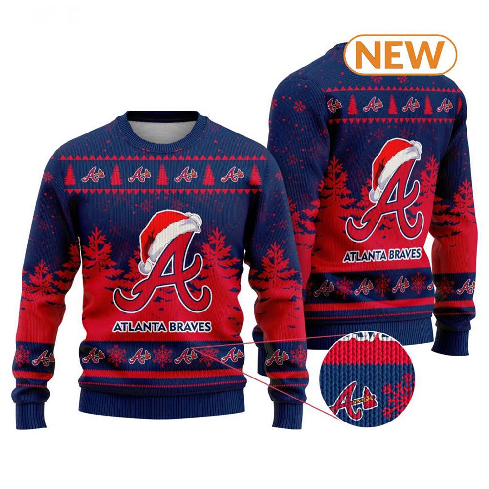 MLB Atlanta Braves 2024  Ugly Christmas Sweater Shirt, Sweatshirt