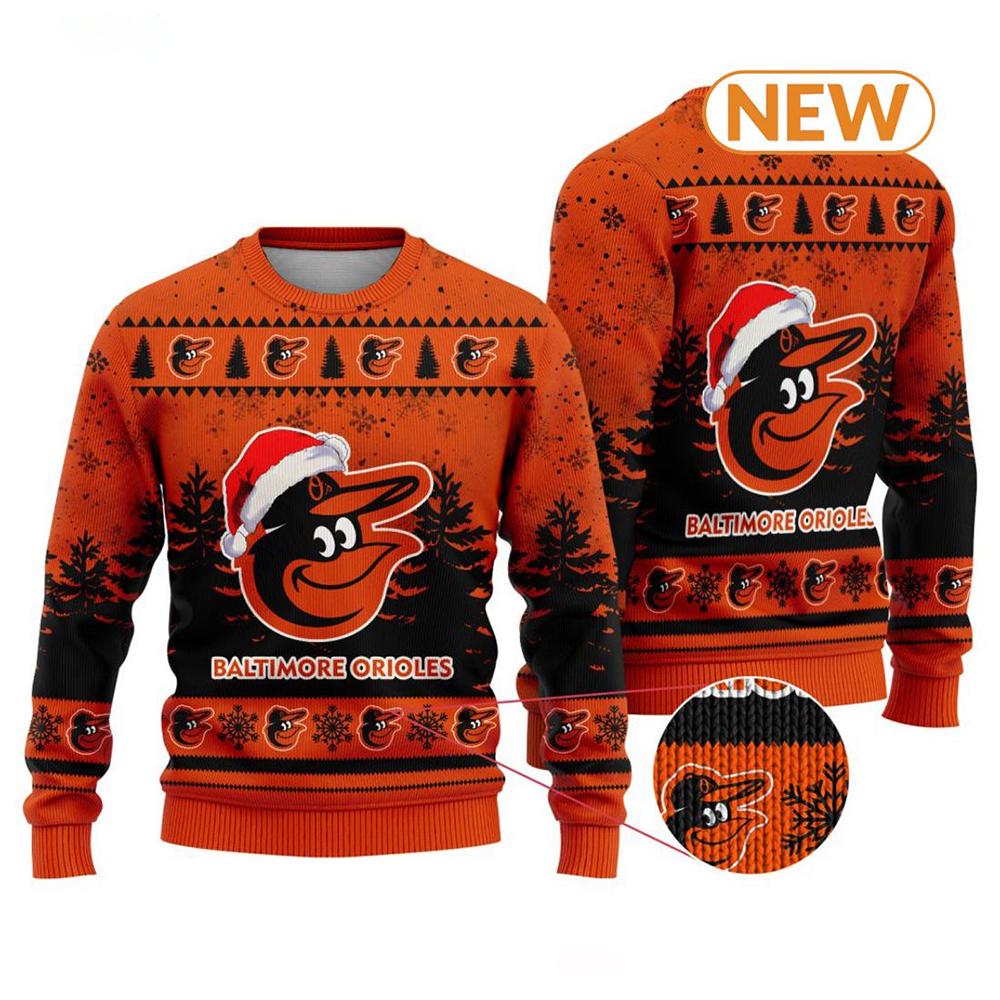 MLB Baltimore Orioles 2024  Ugly Christmas Sweater Shirt, Sweatshirt