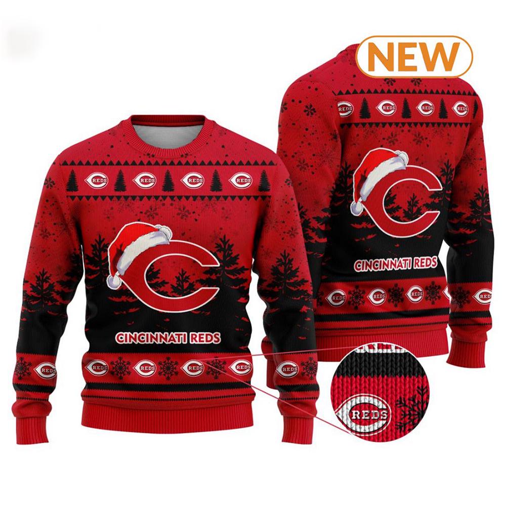 MLB Cincinnati Reds 2024  Ugly Christmas Sweater Shirt, Sweatshirt