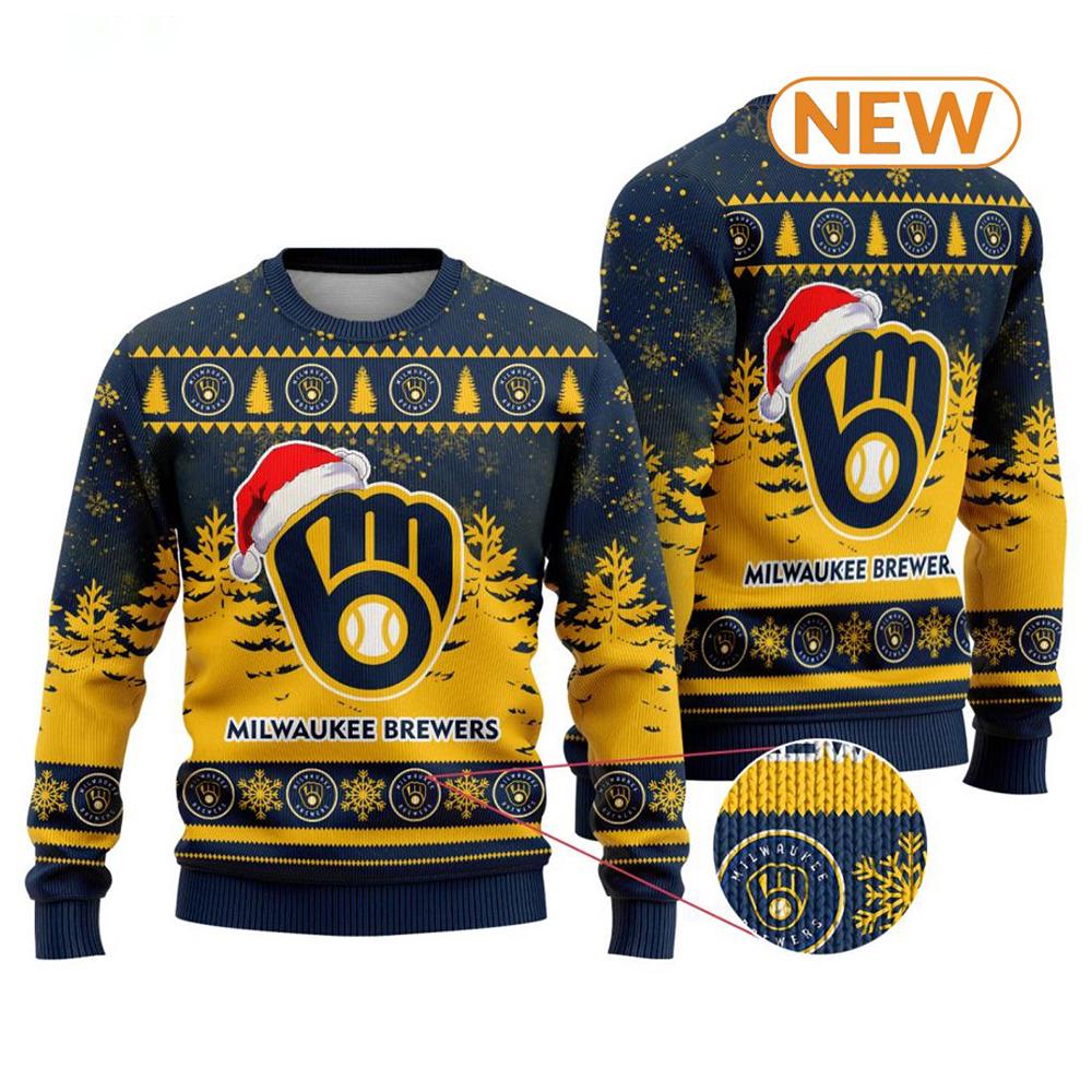 MLB Milwaukee Brewers 2024  Ugly Christmas Sweater Shirt, Sweatshirt