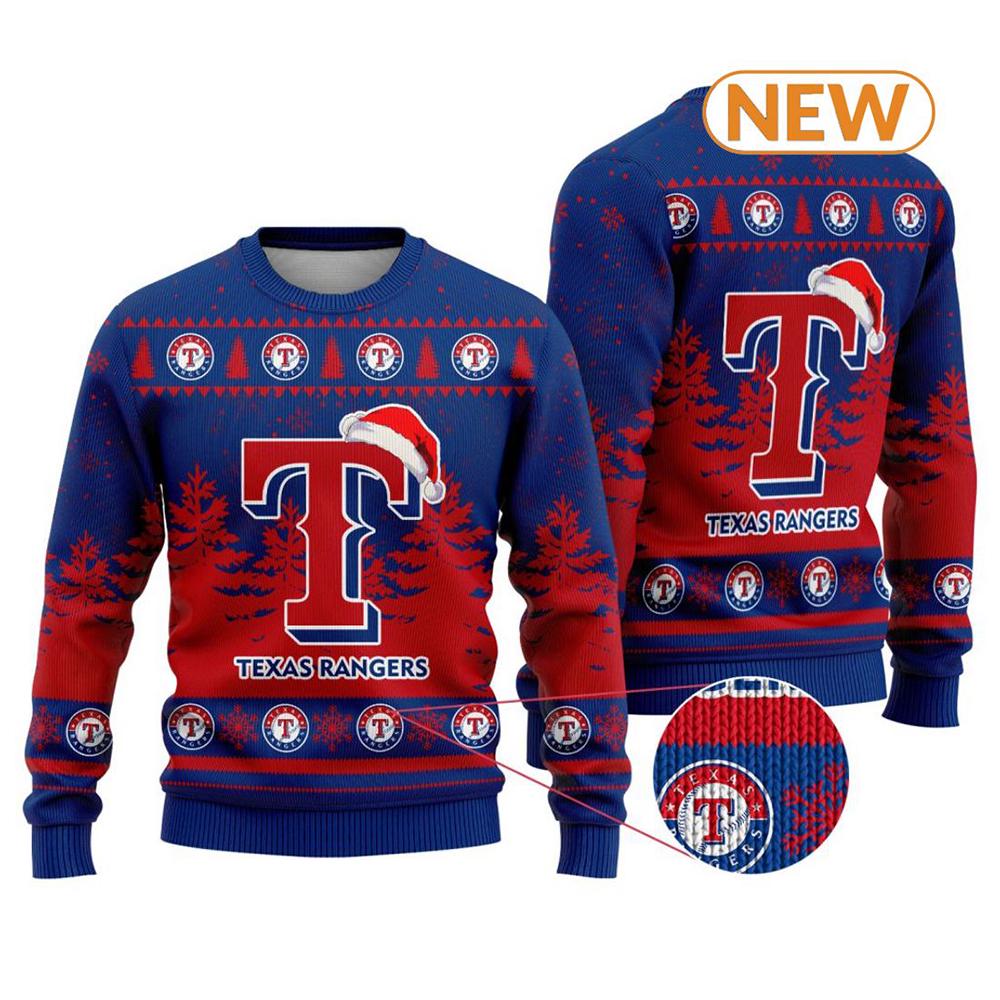 MLB Texas Rangers 2024  Ugly Christmas Sweater Shirt, Sweatshirt