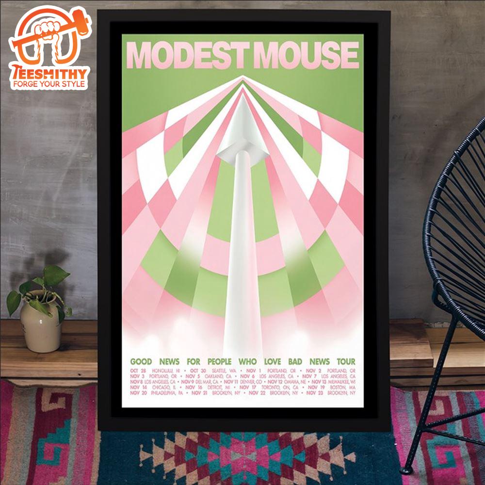 Modest Mouse Good News For People Who Love Bad News Tour 2024 Poster Canvas