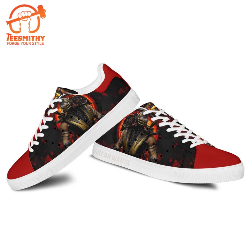 Mortal Kombat Scorpion Stan Smith Shoes For Kid